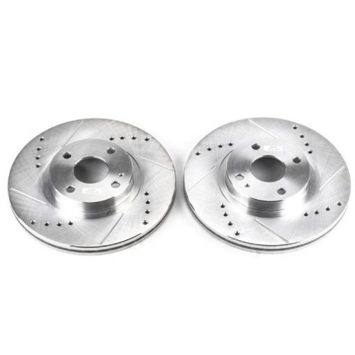 Picture of Power Stop 01 - 05 Mazda Miata Front Evolution Drilled Slotted Rotors - Pair