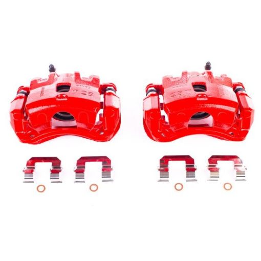 Picture of Power Stop 05 - 09 Hyundai Tucson Front Red Calipers wBrackets - Pair