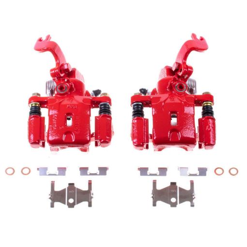 Picture of Power Stop 96 - 00 Hyundai Elantra Rear Red Calipers wBrackets - Pair