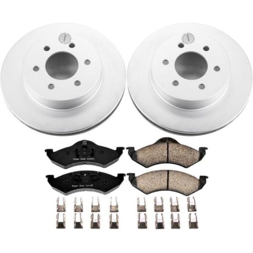 Picture of Power Stop 00 - 02 Dodge Dakota Front Z17 Evolution Geomet Coated Brake Kit