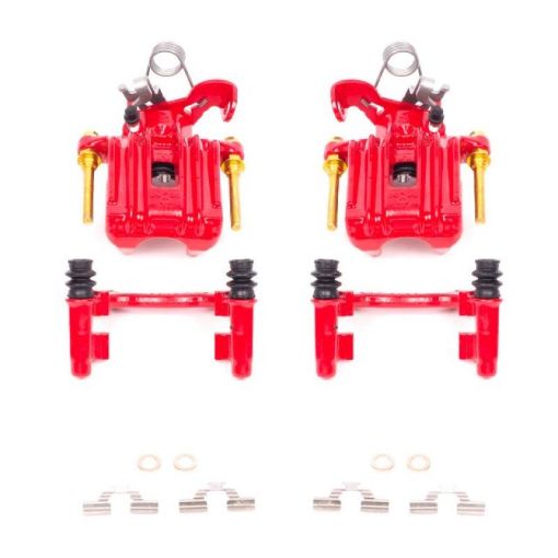 Picture of Power Stop 02 - 06 Audi A4 Rear Red Calipers wBrackets - Pair
