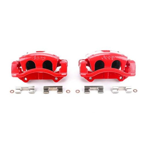 Picture of Power Stop 06 - 10 Jeep Commander Front Red Calipers wBrackets - Pair