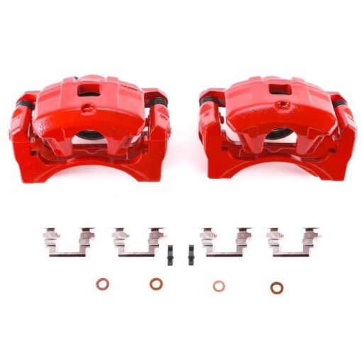 Picture of Power Stop 08 - 16 Mitsubishi Lancer Front Red Calipers wBrackets - Pair