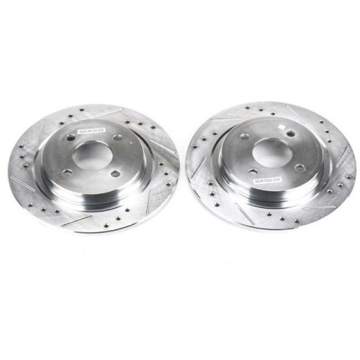 Picture of Power Stop 02 - 04 Ford Focus Rear Evolution Drilled Slotted Rotors - Pair