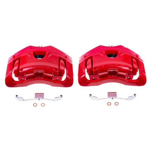 Picture of Power Stop 2008 Volvo S60 Front Red Calipers wBrackets - Pair