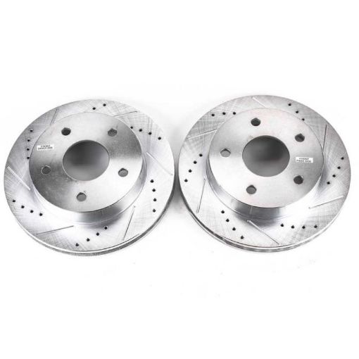 Picture of Power Stop 00 - 01 Dodge Ram 1500 Front Evolution Drilled Slotted Rotors - Pair