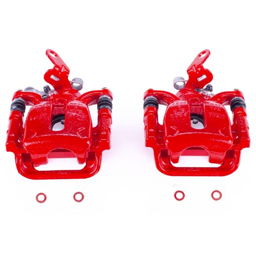 Picture of Power Stop 15 - 18 Volkswagen Golf Rear Red Calipers wBrackets - Pair