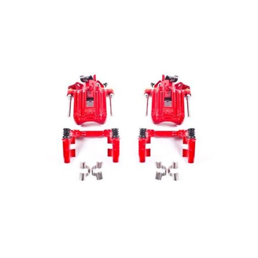 Picture of Power Stop 00 - 06 Audi TT Quattro (wNon Vented Rotors Only) Rear Red Calipers wBrackets - Pair