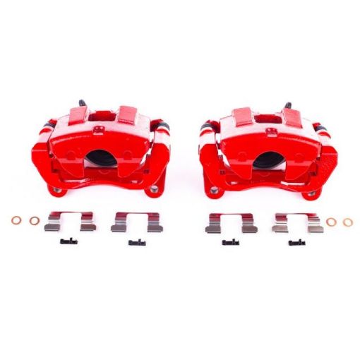 Picture of Power Stop 14 - 18 Jeep Cherokee Front Red Calipers wBrackets - Pair