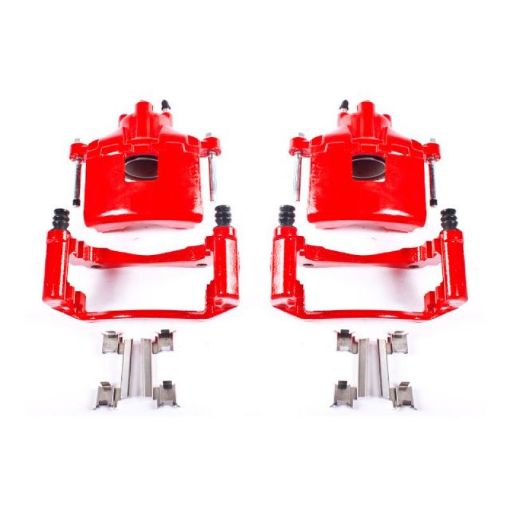 Picture of Power Stop 2004 Pontiac Grand Prix Front Red Calipers wBrackets - Pair