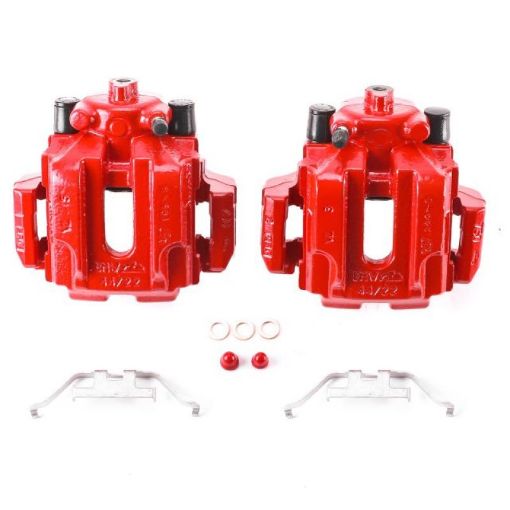Picture of Power Stop 2006 BMW 330i Rear Red Calipers wBrackets - Pair