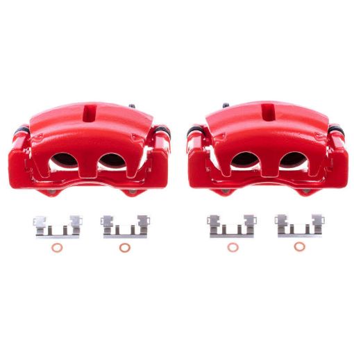 Picture of Power Stop 09 - 12 Chevrolet Colorado Front Red Calipers wBrackets - Pair