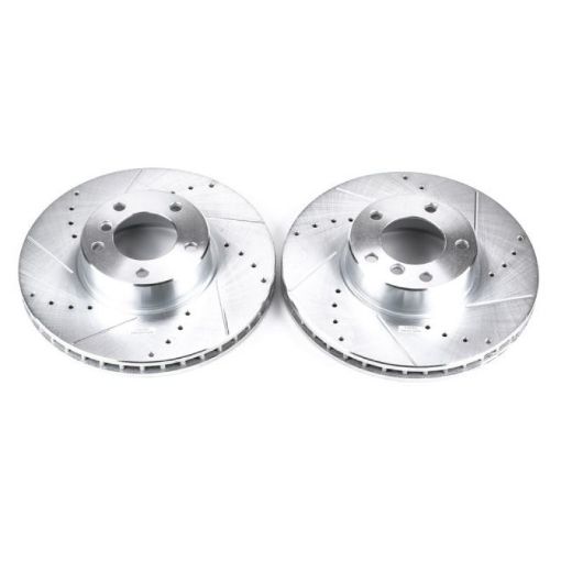 Picture of Power Stop 01 - 03 BMW 530i Front Evolution Drilled Slotted Rotors - Pair