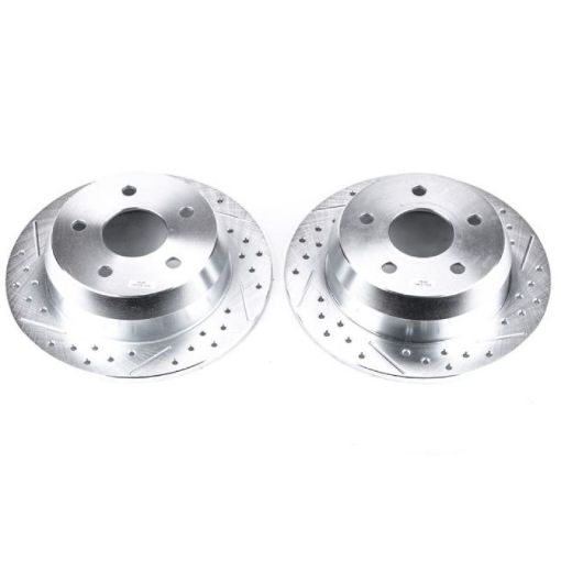 Picture of Power Stop 99 - 04 Jeep Grand Cherokee Rear Evolution Drilled Slotted Rotors - Pair