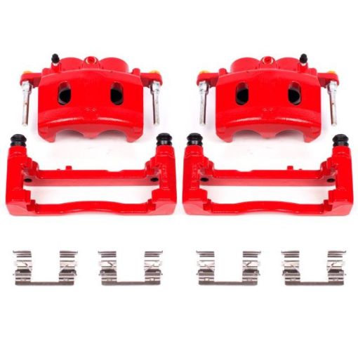 Picture of Power Stop 08 - 16 Cadillac Escalade Front Red Calipers wBrackets - Pair