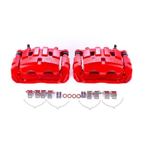 Picture of Power Stop 14 - 18 Jeep Cherokee Front Red Calipers wBrackets - Pair