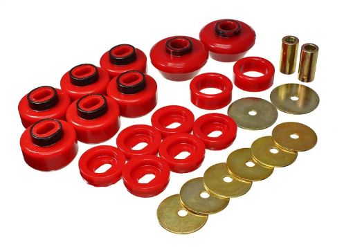 Picture of Energy Suspension 07 - 13 Chevrolet Silverado 1500GMC Sierra 1500 4WD Body Mount Bushing Set - Red