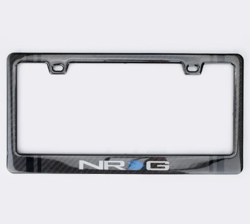 Picture of NRG Carbon License Plate Frame Fiber Poly Dip Finish Wet w NRG Logo