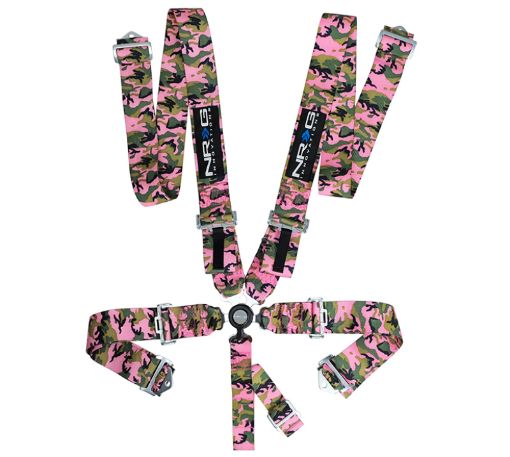 Picture of NRG SFI 16.1 5pt 3in. Seat Belt Harness Cam Lock - Pink Camo