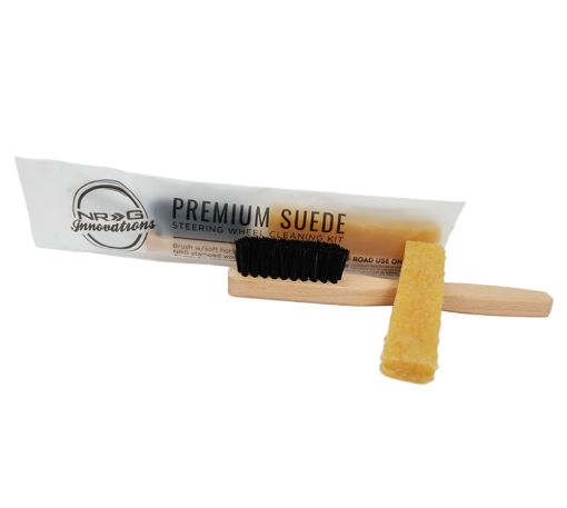 Picture of NRG Suede Steering Wheel Cleaning Kit - Including Eraser and Horse Brush