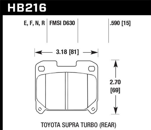 Picture of Hawk 93 - 98 Toyota Supra TT HPS 5.0 Street Rear Brake Pads