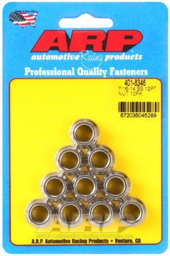 Picture of ARP 716 - 14 12PT Nut Kit SS - 10 PK