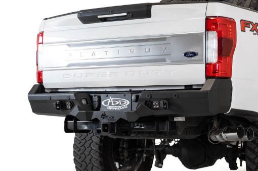 Picture of Addictive Desert Designs 17 - 20 Ford Super Duty Bomber HD Rear Bumper w Mounts For Cube Lights