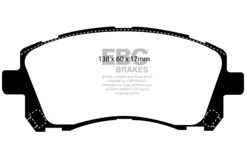 Picture of EBC 98 - 02 Subaru Forester 2.5 Yellowstuff Front Brake Pads