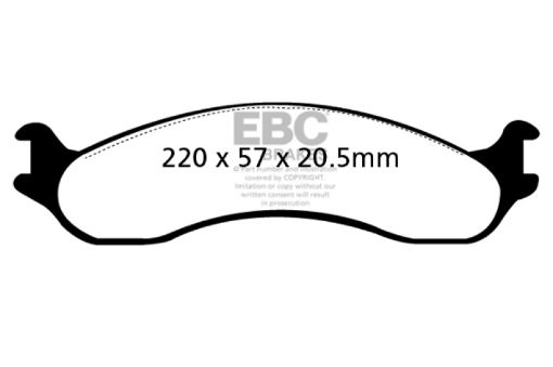 Picture of EBC 98 - 03 Dodge B250 B2500 Cargo 2500 Van 34 Ton Yellowstuff Front Brake Pads