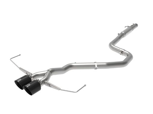 Picture of aFe Takeda Exhaust Cat - Back 19 - 20 Hyundai Veloster 304SS Black Dual Tips Exhaust