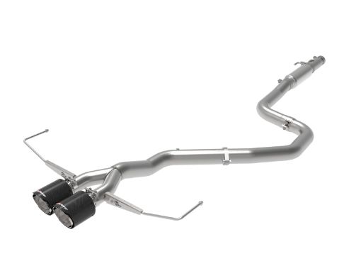 Picture of aFe Takeda Exhaust Cat - Back 19 - 20 Hyundai Veloster 304SS Carbon Fiber Dual Tips Exhaust