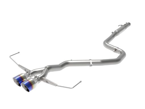 Picture of aFe Takeda Exhaust Cat - Back 19 - 20 Hyundai Veloster 304SS Blue Flame Dual Tips Exhaust