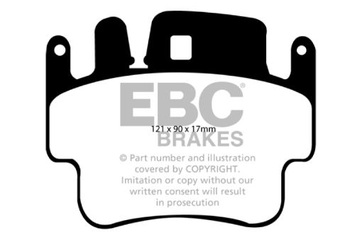 Picture of EBC 98 - 05 Porsche 911 (996) (Cast Iron Rotor only) 3.4 Carrera 2 Yellowstuff Front Brake Pads