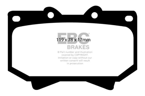 Picture of EBC 98 - 07 Lexus LX470 4.7 Yellowstuff Front Brake Pads