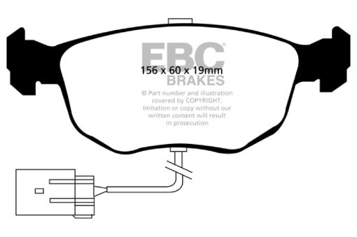 Picture of EBC 98 - 99 Ford Contour 2.5 SVT Yellowstuff Front Brake Pads