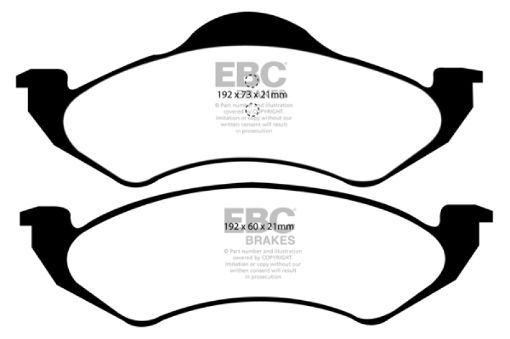 Picture of EBC 99 Dodge Dakota 2WD 2.5 Ultimax2 Front Brake Pads