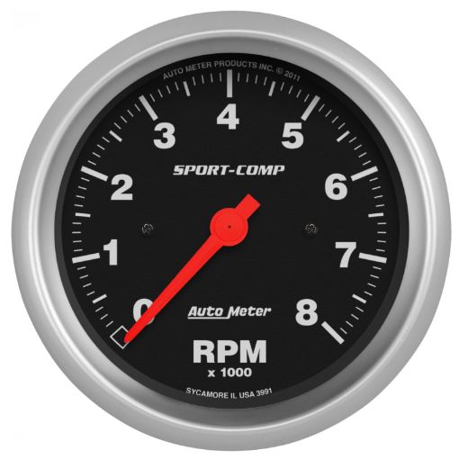 Picture of Autometer Sport - Comp 3 - 38 inch 8000 RPM Electronic In Dash Tach