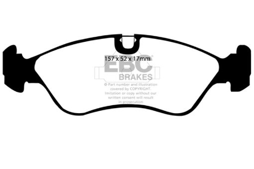 Picture of EBC 99 - 02 Daewoo Lanos 1.6 Chassis - 447433 Yellowstuff Front Brake Pads