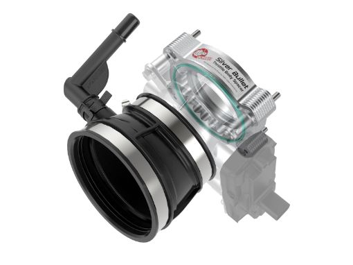 Picture of aFe 2020 Vette C8 Silver Bullet Aluminum Throttle Body Spacer Works w Factory Intake Only - Silver