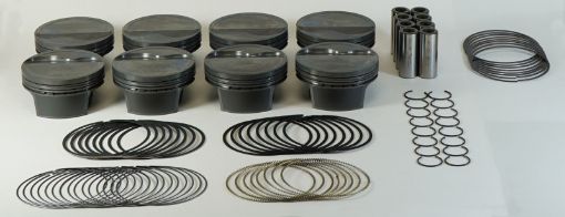 Picture of Mahle MS Piston Set GM LS 384ci 3.908in Bore 4in Stroke 6.125in Rod .927 Pin - 14cc 10.1 CR Set of 8