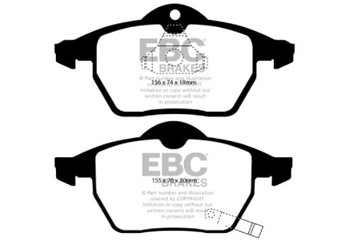 Picture of EBC 99 - 02 Saab 9 - 3 2.0 Turbo Ultimax2 Front Brake Pads
