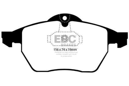 Picture of EBC 99 - 02 Saab 9 - 3 Convertible Yellowstuff Front Brake Pads