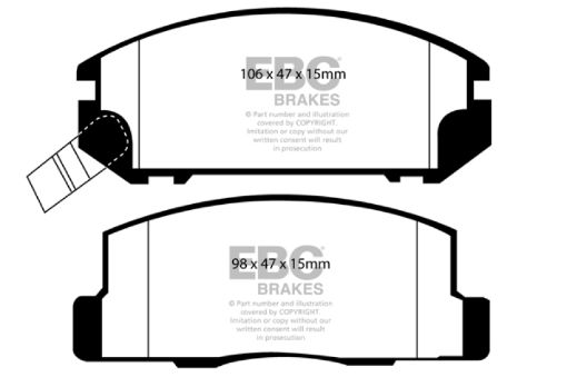 Picture of EBC 99 - 02 Toyota MR2 1.8 Greenstuff Rear Brake Pads