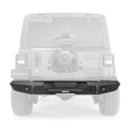 Picture of Go Rhino 18 - 20 Jeep Wrangler JLJLU Trailline Rear Straight Bumper