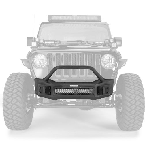 Picture of Go Rhino 07 - 20 Jeep Wrangler JLJLUJKJKUGladiator JT Rockline Front Stubby Bumper w Overrider