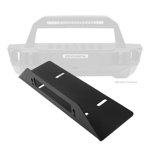 Picture of Go Rhino 07 - 20 Jeep Wrangler JLJLUJKJKUGladiator JT Rockline Bumper Fairlead Mount Plate
