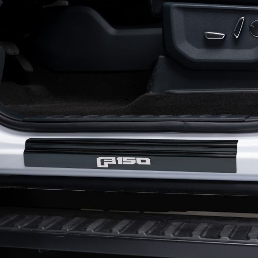 Picture of Putco 15 - 20 Ford F - 150 - SuperCrew w F - 150 Etchinng (4pcs) Black Platinum Door Sills