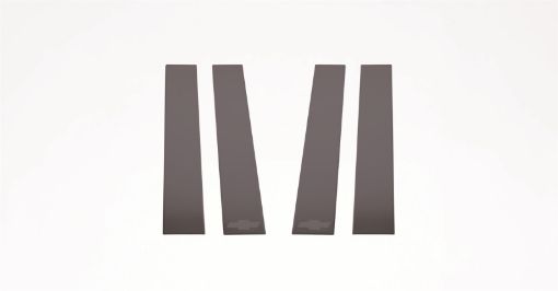 Picture of Putco 14 - 18 Chevy Silverado LD - Fits Double CabCrew Cab - 4pcs Black Platinum Pillar Posts