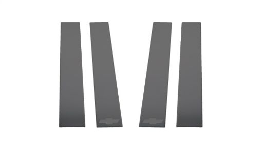 Picture of Putco 2020 Chevy Silv HD 25003500 - Chevrolet Bow Tie Etching (6pcs) Black Platinum Pillar Posts