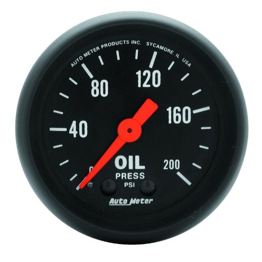 Picture of Autometer Z Series 52mm 0 - 200 PSI Mechanical Oil Pressure Gauge